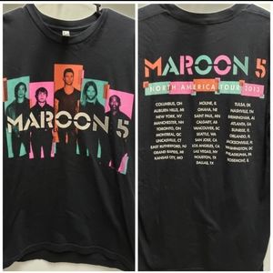 MAROON 5 band 2013 unisex medium  concert tour graphic tee shirt rock music